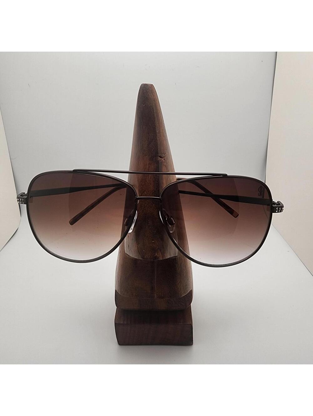 Jennifer Lopez Aviator Style Sunglasses with Gradient Brown Lenses
